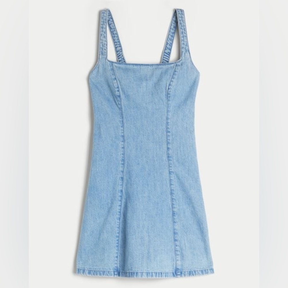 NWT Hollister structured mini dress chambray XXS petite
